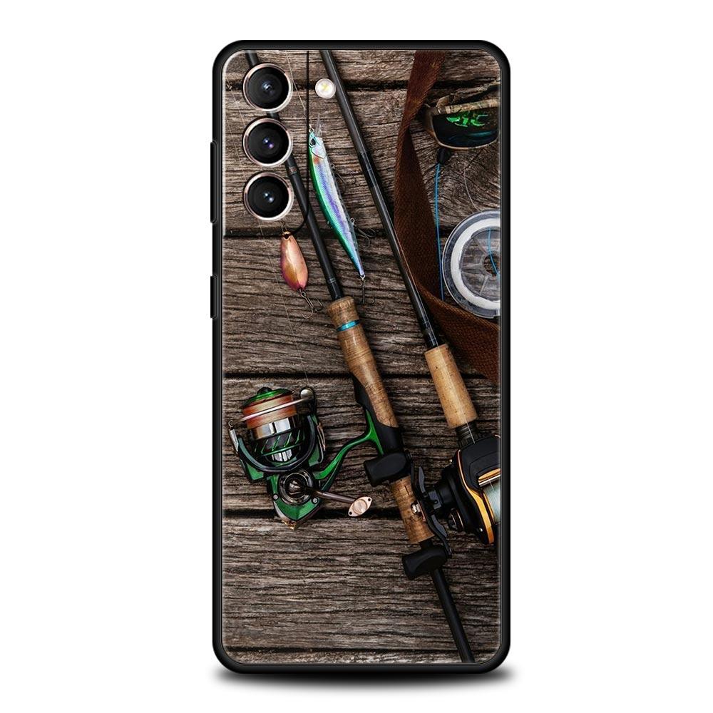 Phone Case For Samsung Galaxy S24 S23 Ultra S22 S21 S20 FE 5G S10 S10E S9 Plus S8 Soft Silicone Black Cover Carp Fishing Fish