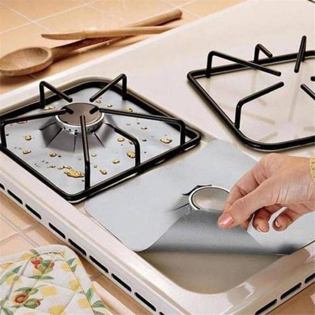 Stove Surface  Pad High Temperature Oil Proof Antifouling Cleaning Pad 2PC