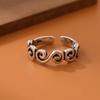 Popular Creative Personality 925 Sterling Silver Jewelry Thai Silver Wishful Female Simple Fashion Opening Rings R263