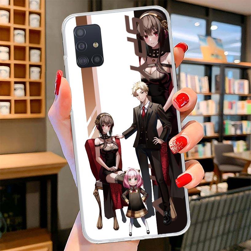 Anime Spy Family Anya Cover Phone Case For Samsung Galaxy A12 A22 A32 A52 A72 A02S Phone Case Note 20 Ultra 10 S10 Plus A51 A71