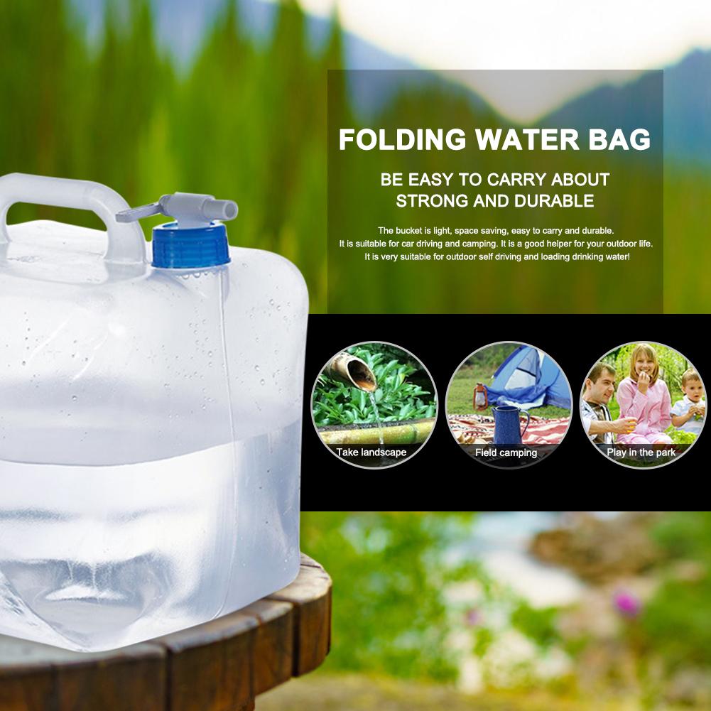 5/10/15/20L Collapsible Water Storage Container Outdoor Hiking Fishing Camping Foldable Drinking Bag Water Tank Bucket