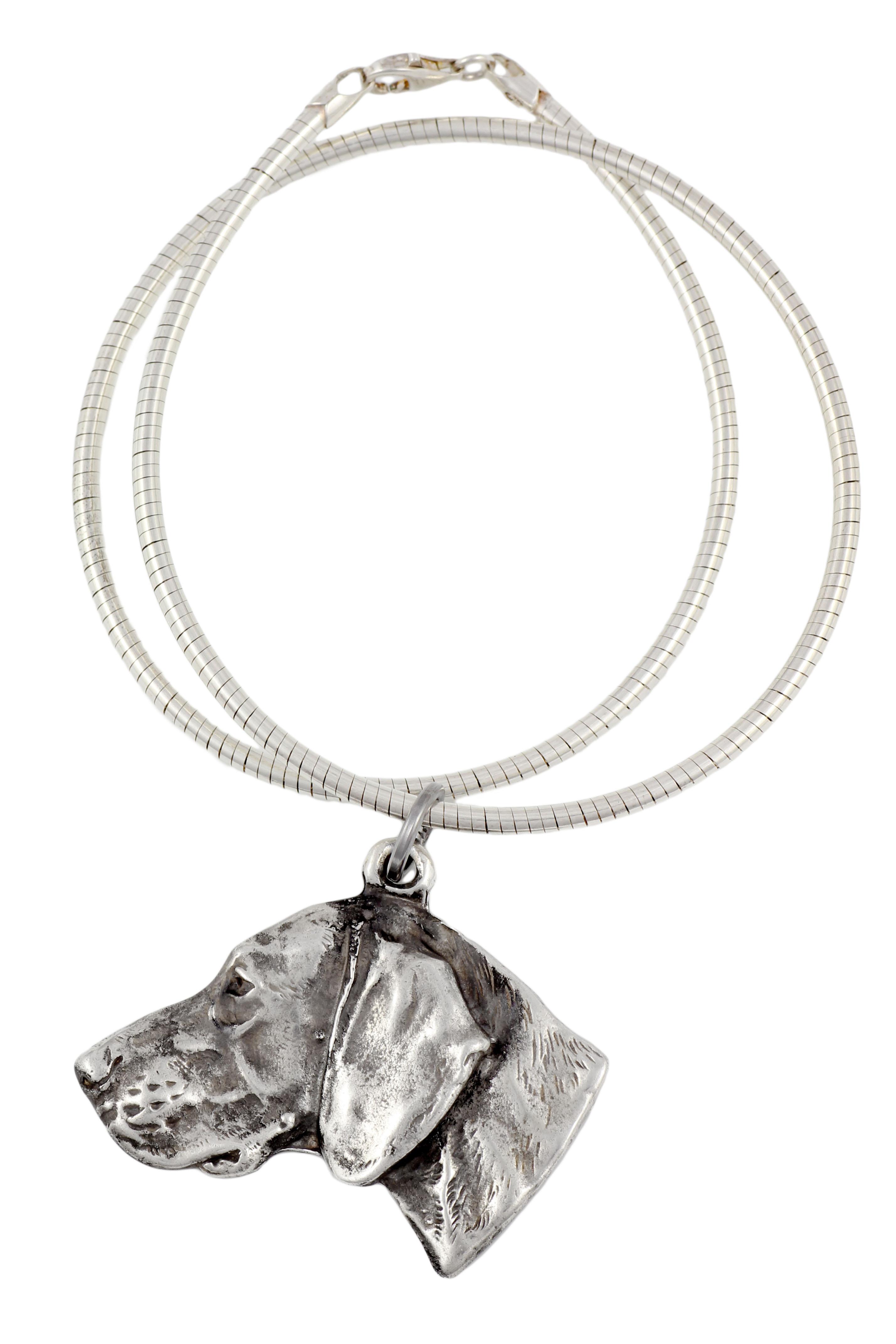 

Weimaraner, Grey Ghost - Dog necklace, unique jewellery for the dog fan, unique adder pendant by Art-Dog brand срібний