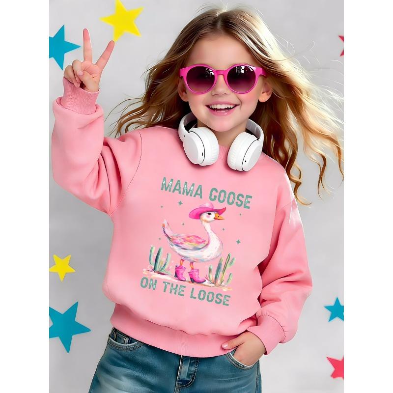 European sizes Cute Printed Pattern 0-3 Years Kids' Spring Lightweight Crew Neck Sweatshirt, Comfortable Outdoor Wear with Design Highlights