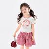 Girls Summer Short Sleeve and Shorts Two Piece Set In Dopamine