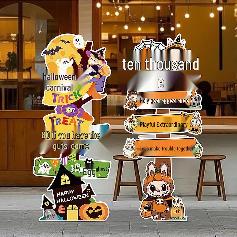 Halloween Pumpkin Lantern Board Standee for Outdoor/Kindergarten Decorations