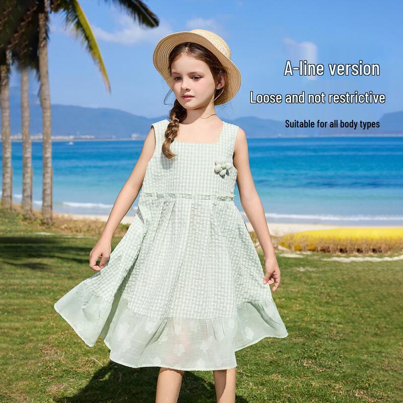 ASK JUNIOR Girls' Summer Sleeveless Princess Dress