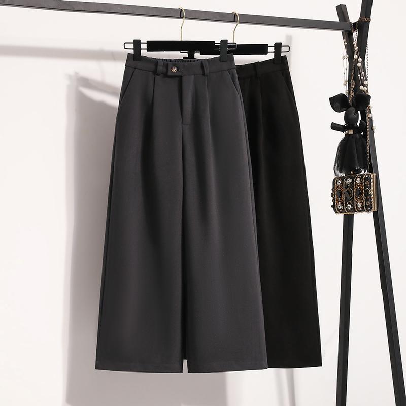 DIMANAF Winter Autumn 2025 Plus Size Women Long Pants Thick Loose Casual Vintage Lady Elastic Waist