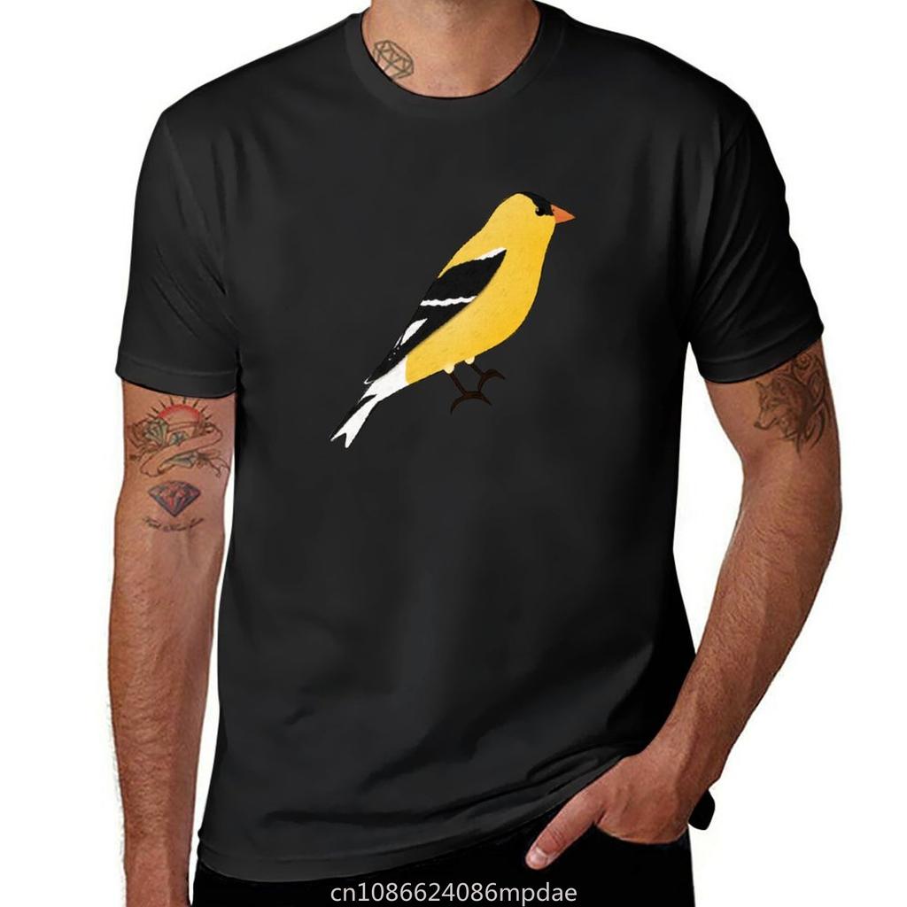 American Goldfinch T-Shirt anime clothes customs design your own Aesthetic clothing plain white t shirts men