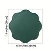 Flower Shaped Leather Placemats Heat-Resistant Washable Kitchen Tableware Pad Non-Slip Oil-Proof Place Mats Bars Coffee Shops