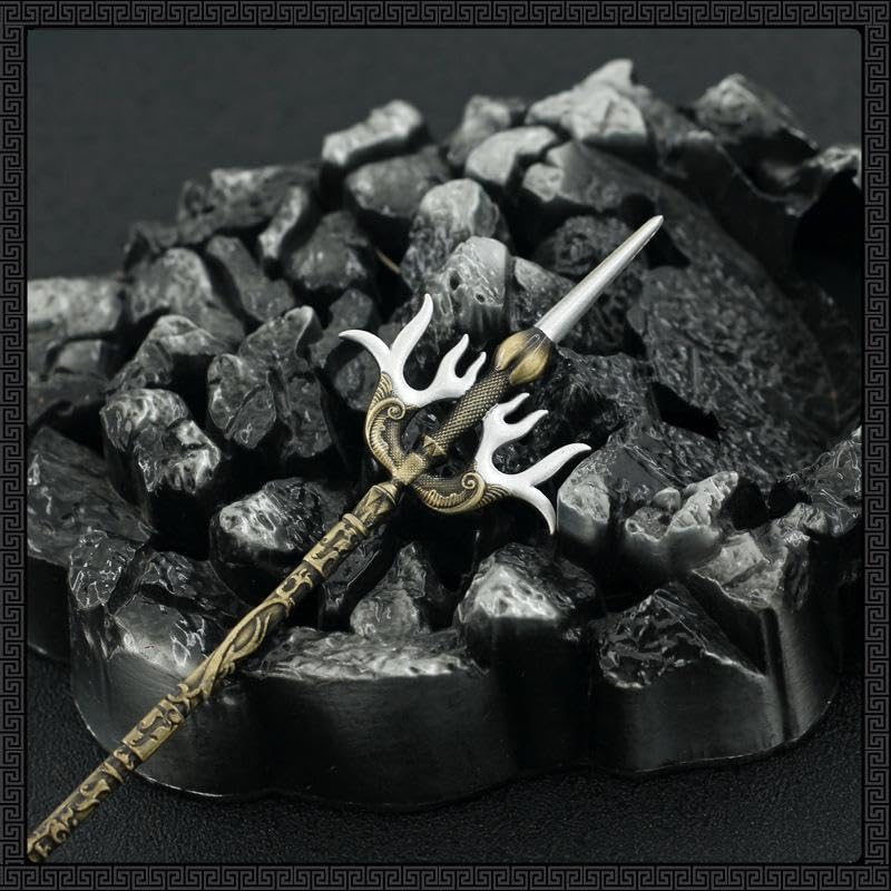 [Nekoshenyama] Sui and Tang Dynasty Heroic Weapon Yuwen Chengdu Spear, Total Length 22cm / Miniature Figurine, Collector's Decor