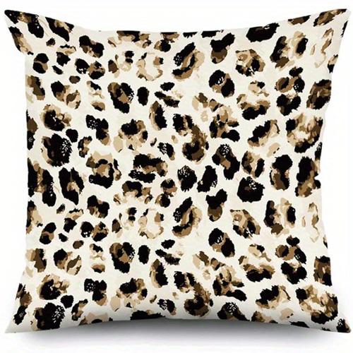 Home Decor Leopard Print Square Pillow Covers for Decor Pattern Cushion Cover Suitable for Sofa Bedroom Car Pillow Cover