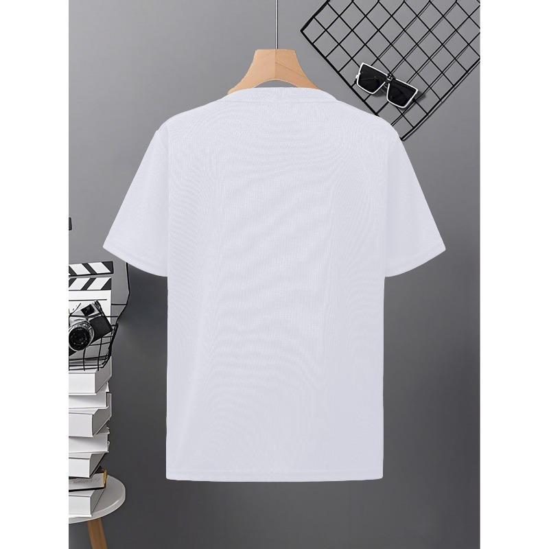 European sizes A Print T-Shirt, Suitable for Boys And Girls , Featuring Short Sleeves for Sports, Perfect for Summer Casual Wear