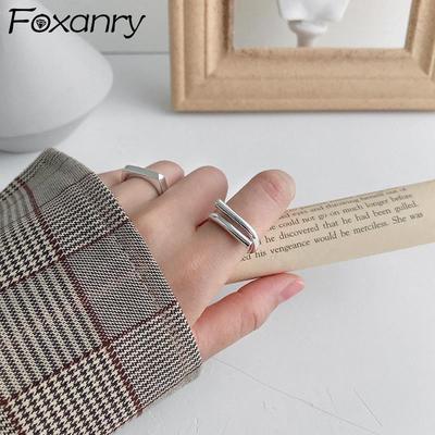 Anelli con francobolli minimalisti per donne, gioielli di fidanzamento, personalità, nuovi accessori di moda, regalo