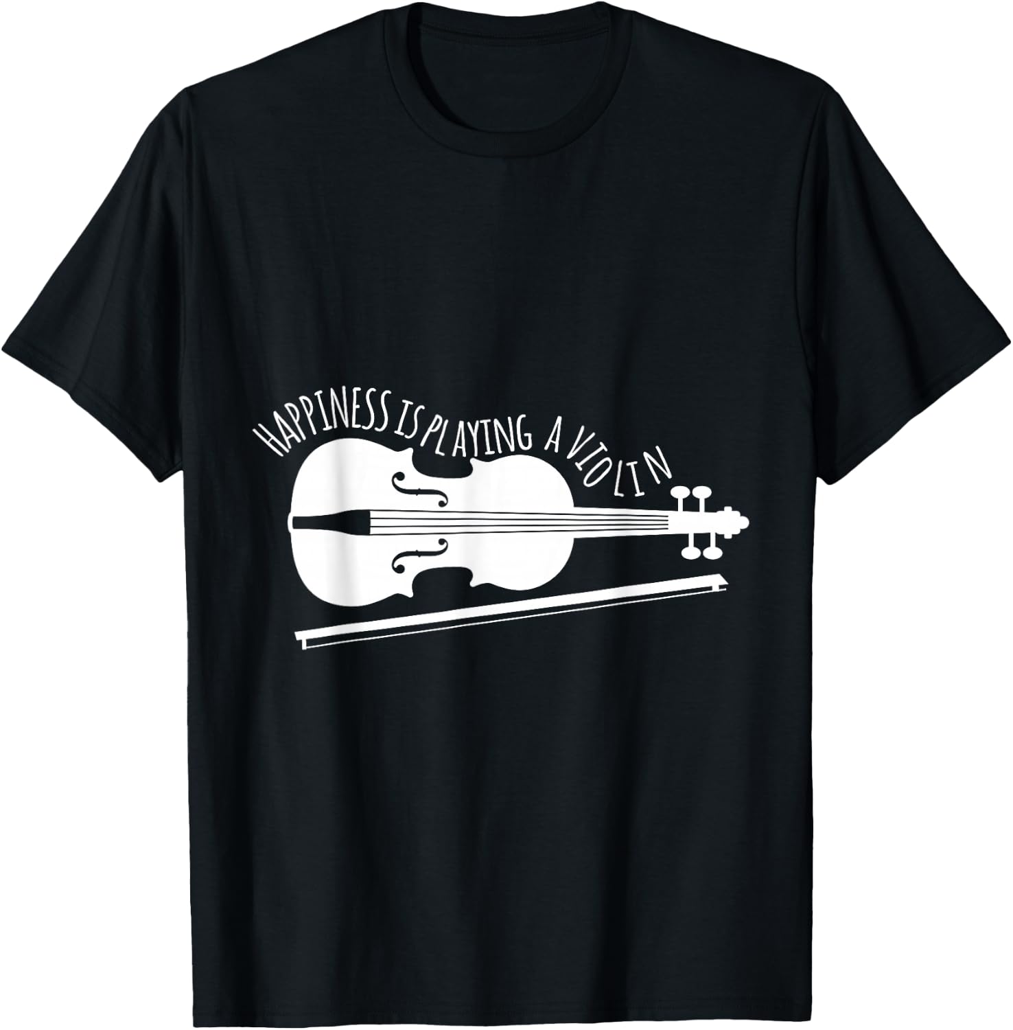 Hapiness is Playing Violin Musician Gift T-Shirt T-Shirt Unisex T-Shirt S