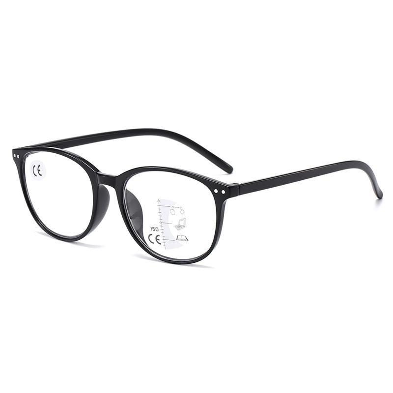 Multi-Focus Reading Glasses Anti-Blue Light Round Frame Versatile Reading Glasses Far And Near Women'S Ultra-Light Reading Glasses
