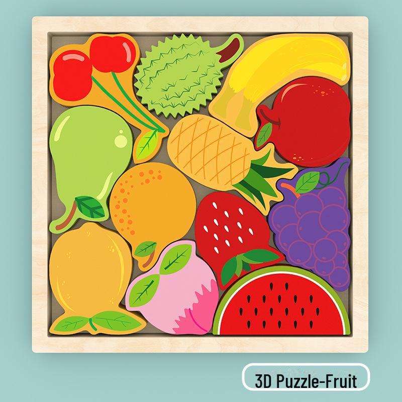 Kinder kreative pädagogische Holz 3D Tier Tetris Puzzle Bausteine Spielzeug
