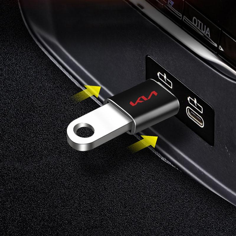 Câble Convertisseur Adaptateur de Charge USB Type C pour Voiture Accessoires de Voiture Pour KIA Sportage Ceed Rio 3 4 Picanto Sorento Optima Cerato Soul Amanti