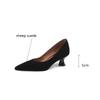 Mode Neue Frühling Schafveloursleder Damen Schuhe Spitze Zehenpartie Damen Pumps Flache Slipper Schuhe für Damen Leopardenmuster Hohe Absätze Damenschuhe