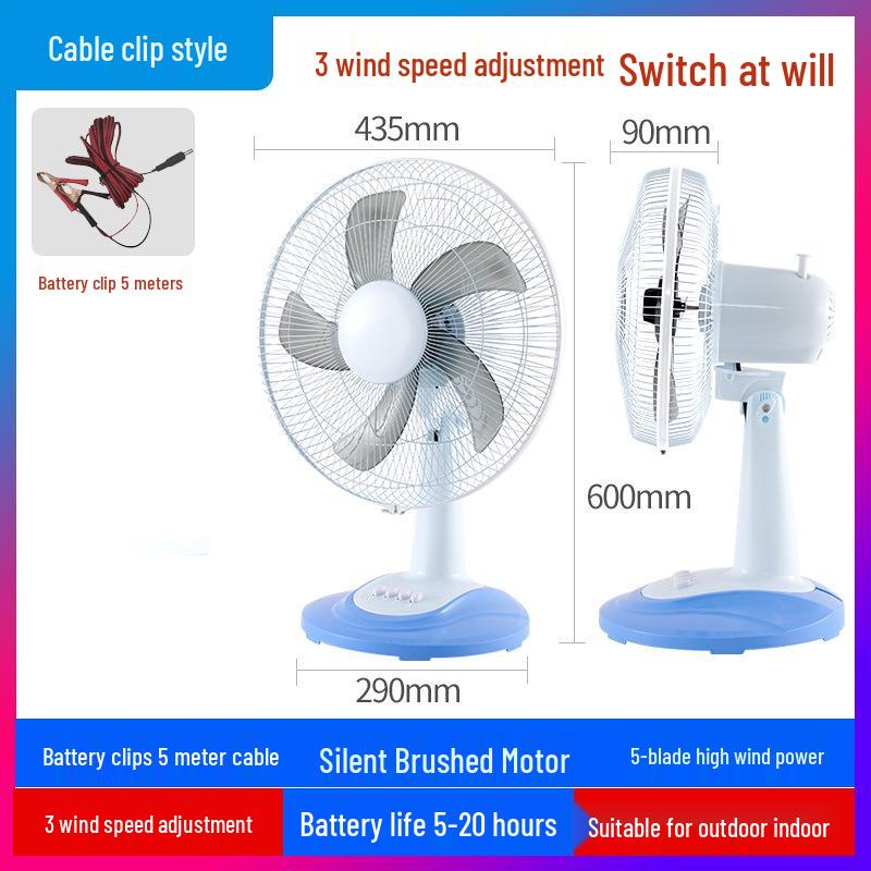 High Wind Solar Table Fan for Indoor & Outdoor Use - Ideal for Homes, Dorms, Offices