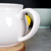 Large Porcelain Mug for Drinking Tea, Herbs, Coffee, Chocolate, Heating XL