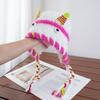 Cartoon Little Monster Woolen Hat Female Autumn and Winter Fringed Braid Headgear Warm Ear Protection Lei Feng Hat