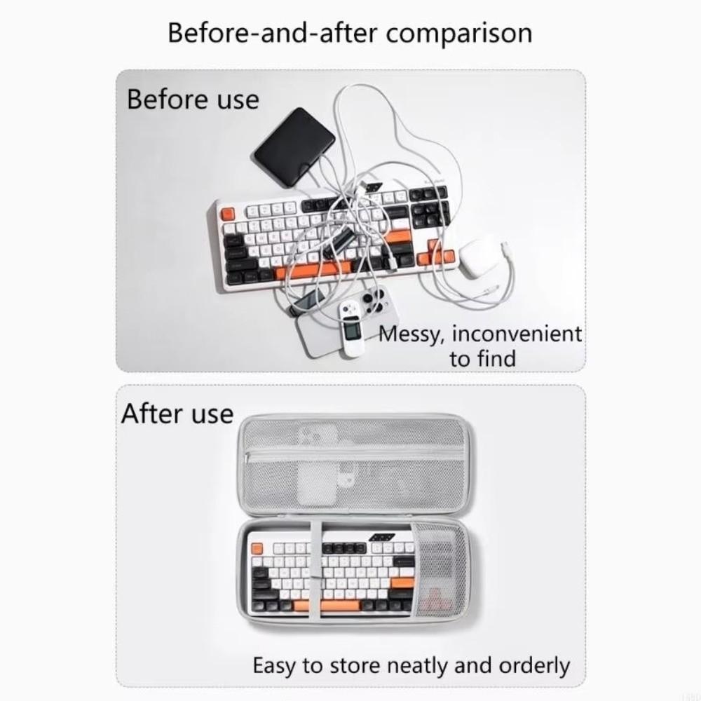 Hard Shell Mouse Organizer Case EVA Travel Protective Case Simple Keyboard Storage Bag