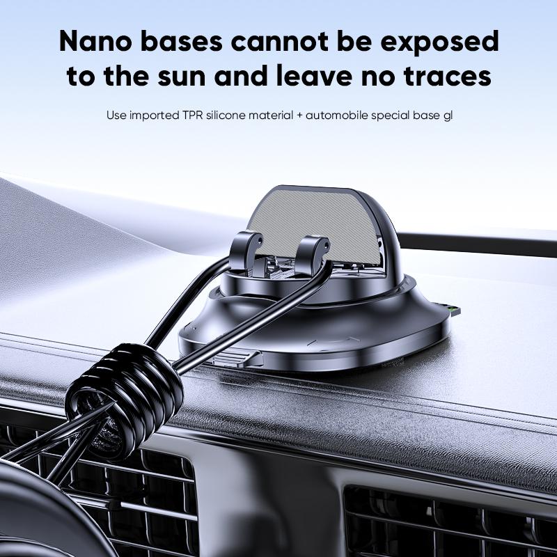 Car Phone Mount 360 Degree Rotating Automobile Bracket Dashboard Phone Holder with Parking Number Plate for Road Trips GPS