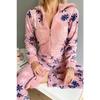 Red Snowflake Patterned Women's Fleece Plush Jumpsuit Pajamas