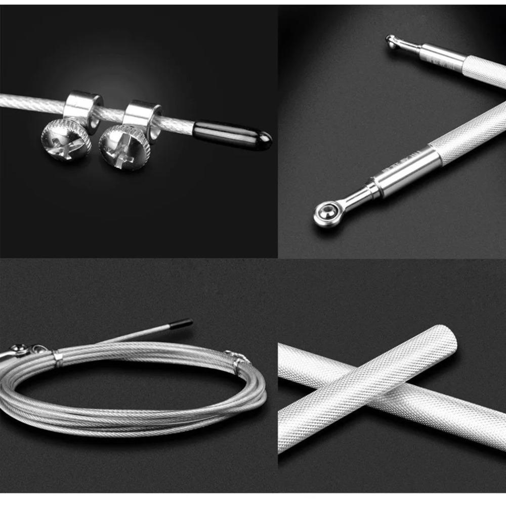 3 Meters Speed Skipping Rope Adjustable Aluminum Alloy Boxing Skipping Rope 360° Swivel Ball Bearing Steel Wire