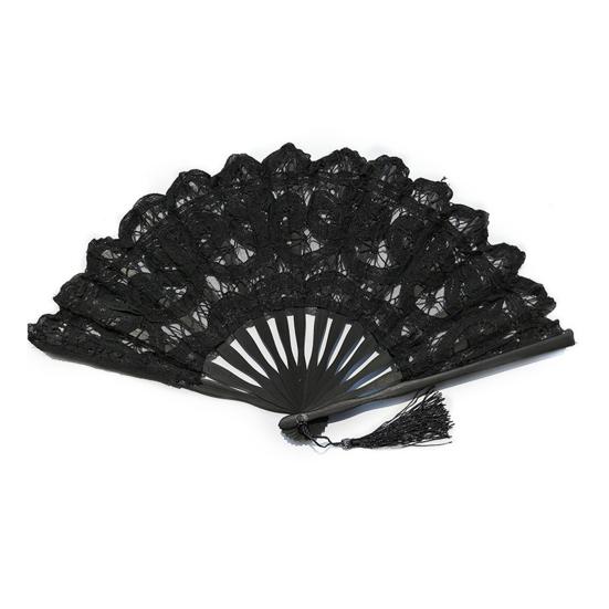 Yousheng Vintage Lace Folding Fan with Tassel Wedding Party Bride Hand Held Fan Portable Summer Fan Decoration Dance Performance Props Party