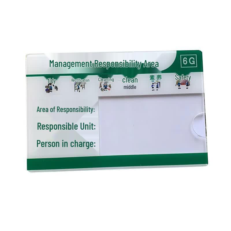 Acrylic Card-Insert Responsible Person Sign