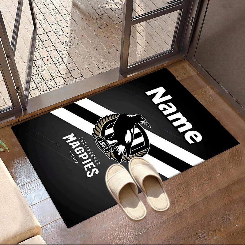 Custom Name Personalized Football Club Print Carpet, Versatile Home Decor Rug, for Playroom, Apartment, Balcony, Entryway, Hallway Gift