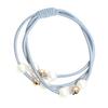 Girl Women Faux Pearl Hair Ring Knotted Rope Beaded Triad Hairband Jewelry Gift
