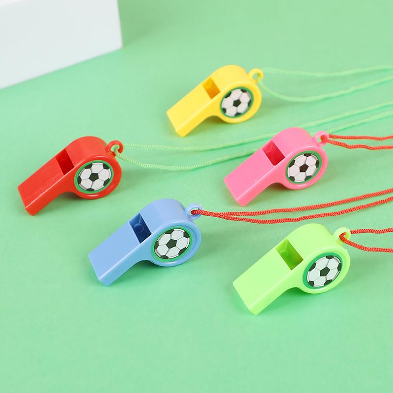 24pcs Mini Plastic Whistles Kids Soccer Football Birthday Party Favors Goodies Bag Pinata Filler Toys Boy Girl Christmas Gifts