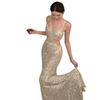 Sexy Evening Dress Women's High-end Heavy Industry Sequined Fishtail Dress Design Waist Dress