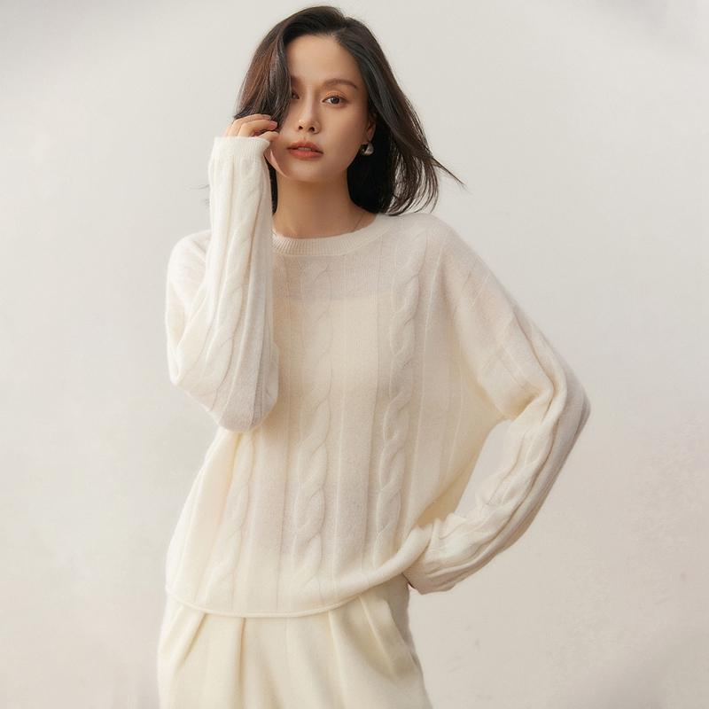 

Женский свитер Qinghe 100% чистый кашемир - Ультрамягкий роскошный зимний пуловер M