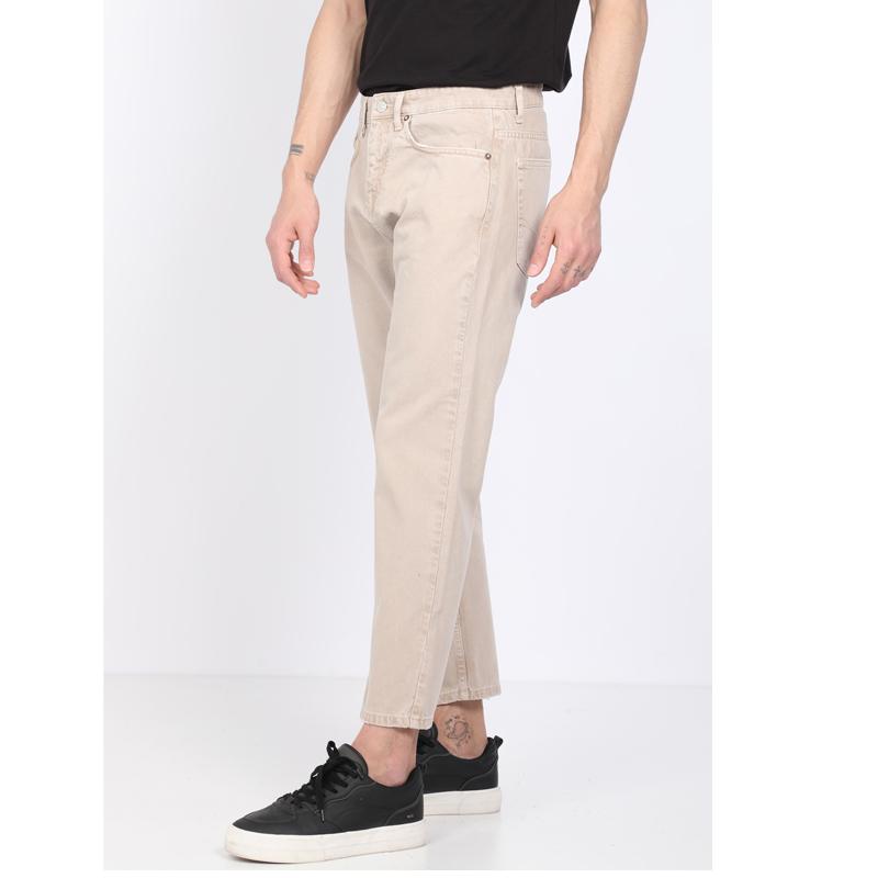 بنطلون جينز بيج للرجال بخصر متوسط - Main Image