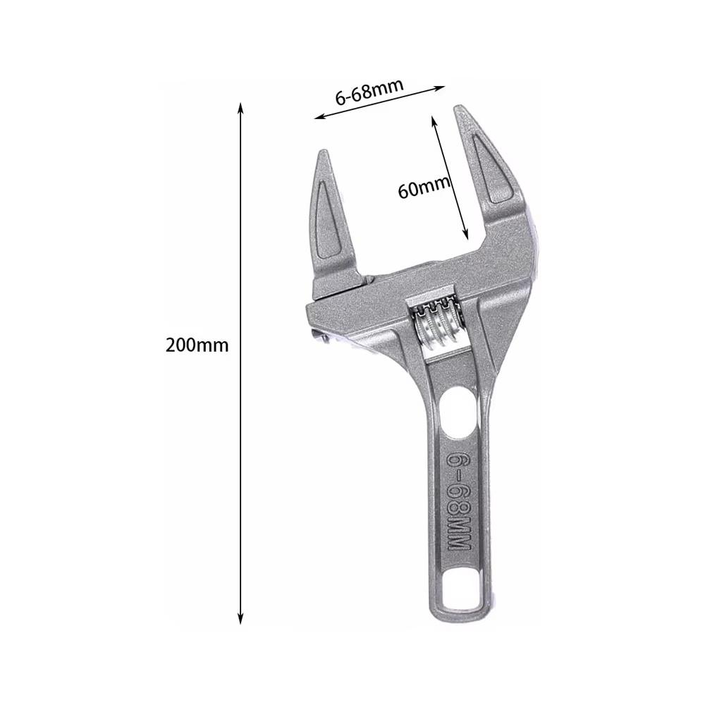 16-68mm Universal Repair Set Bathroom Hand Tools Large Opening Pipe Wrench Nut Key Adjustable Spanner Bathroom Repair Tool