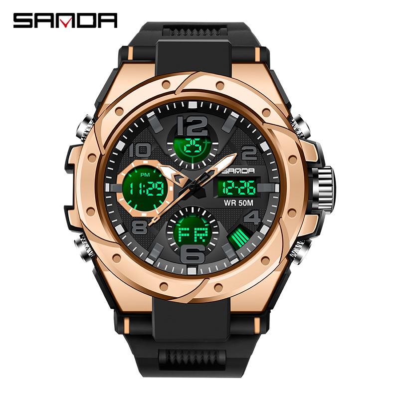 Sanda 6008/6062 Unisex Waterproof Sports & Fashion Multifunctional Electronic Watch
