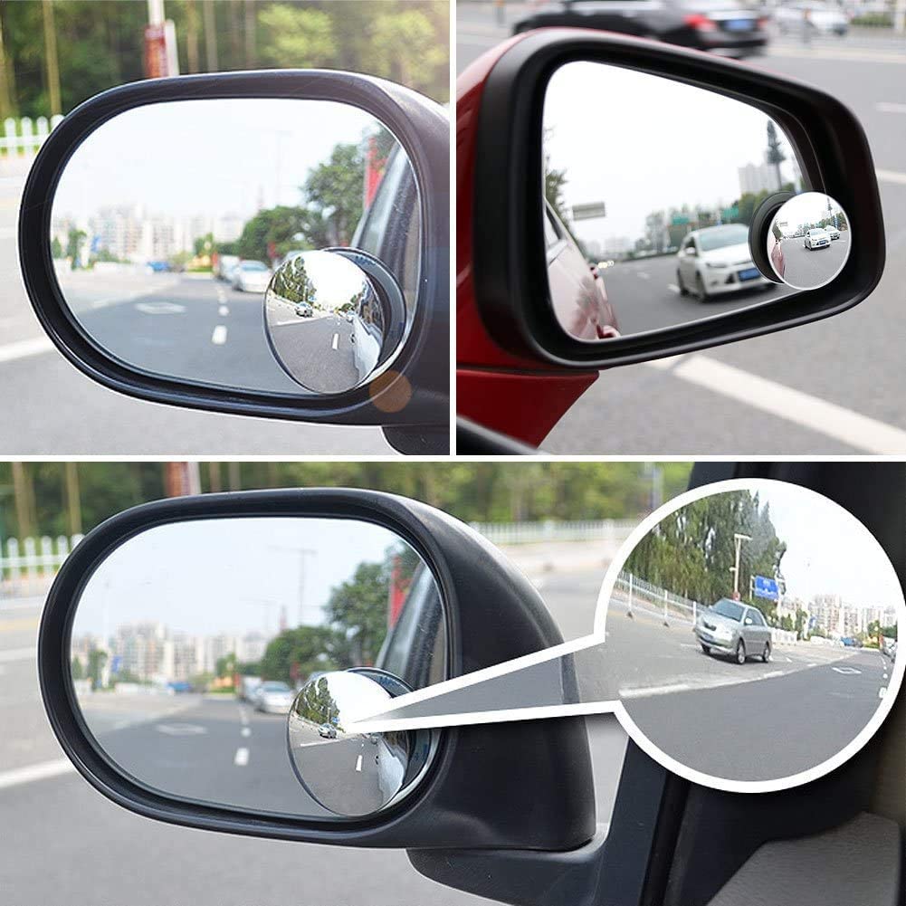 360 Stupňů Nastavitelné Auto Zpětné Vypouklé Zrcátko pro Auto Zpětný Chod Širokoúhlé Vozidlo Parkování Bezrámečková Zrcátka HD Mrtvý Úhel