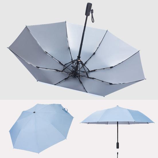 Umbrella with Fan And Mist Spray USB Rechargeable 3000mAh UV Blocking 3-in-1