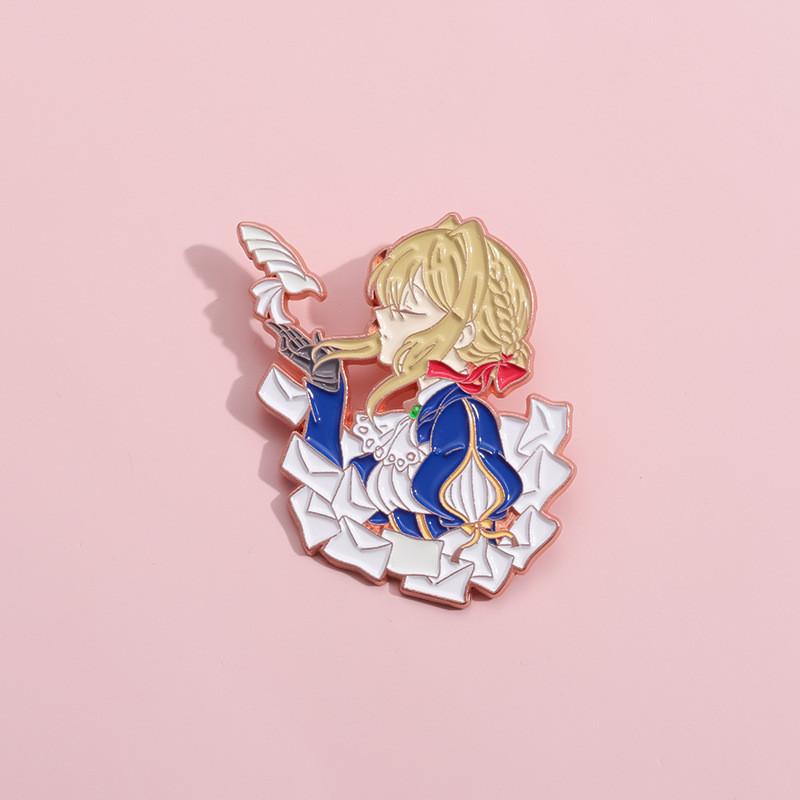 Charming Anime Character Design Metal Brooch For Cosplay Stylish Accessory For All