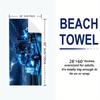 Toalla de Playa Camión Rayo Estampado Vehículo Eléctrico Diseño Trueno Secado Rápido Suave Microfibra Toalla de Baño Para Hombres Niños Regalo