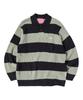 COMONINOZ Bold Stripe Collar Knit [Navy]