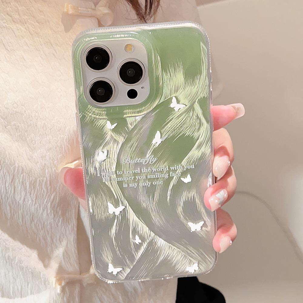 Creative White Butterfly iPhone 16, iPhone 17, and iPhone 17 Pro Max Phone Case