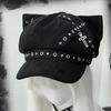 Trendy Painter Hat Eyelet Fashion Hat British Beret for Dating Photography Cabbie Headwear Painter Hat