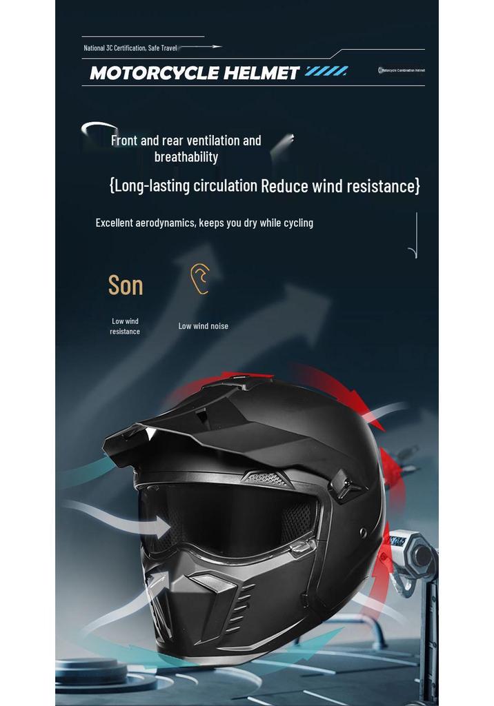 Orz Black Warrior Retro Motorcycle Helmet - Versatile Half/Full Helmet for Men & Women