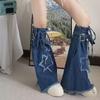 Denims Leg Warmers Cool Flared Leg Warmers Punk Long Leg Socks Fashion Leg Covers Sweet Leg Sleeve Streetwear Gifts