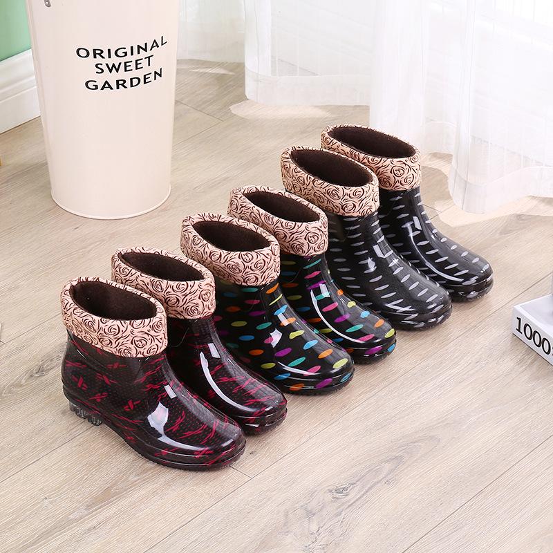 Crystal Warmth Damen Rutschfeste Wasserdichte Gummistiefel - Modisch, Verschleißfest, Samtgefüttert für Alle Jahreszeiten