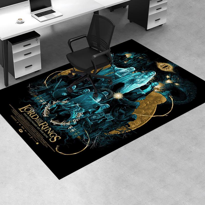 

Lord of the Rings: Fellowship of the Ring Movie Poster Print Office Mat Home Decor Office Desk Chair Rugs Chair Carpet for office Chair Mat 60cm by 90cm